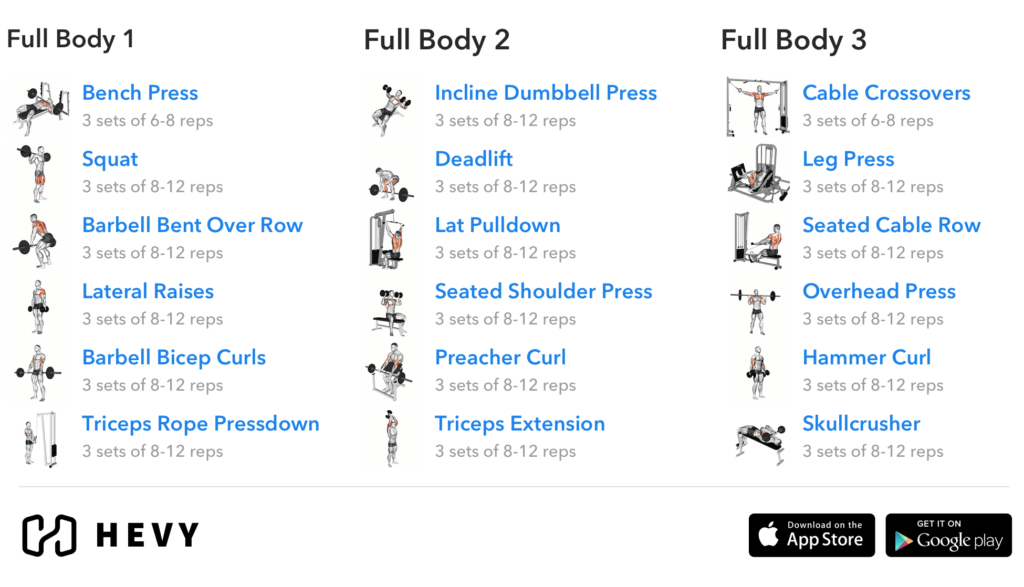 3er Split Trainingsplan PDF